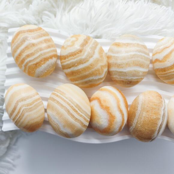 You Choose Orange Calcite Palm Stone - Picture 7 of 10